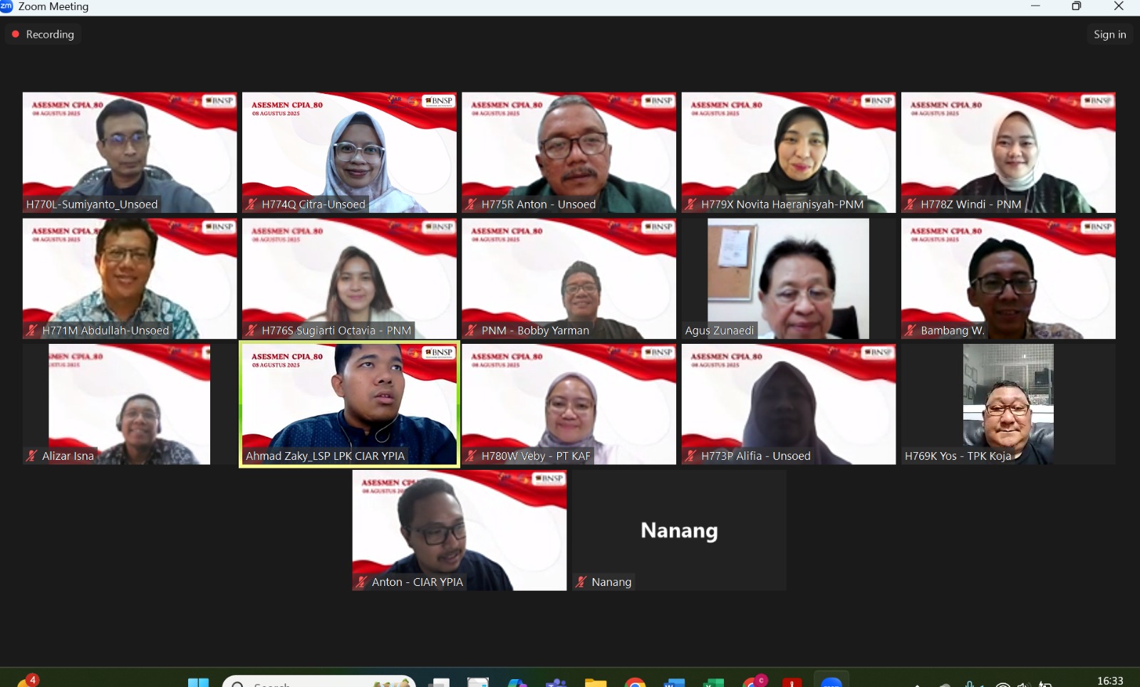 Peningkatan Kompetensi Anggota/ Auditor SPI Universitas Jenderal Soedirman